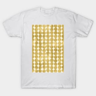 Midcentury Modern Dots in Gold T-Shirt